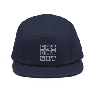 Light gray on navy - 5panel