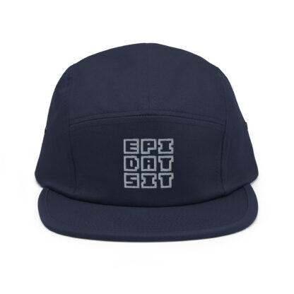 Light gray on navy - 5panel