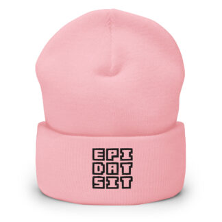 Black on pink - beanie