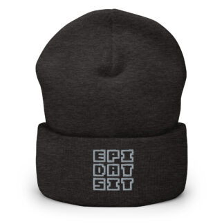 Light gray on dark gray - beanie