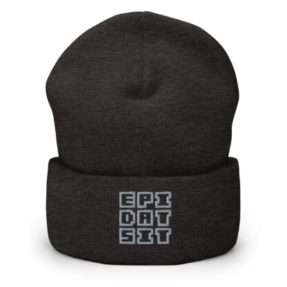 Light gray on dark gray - beanie