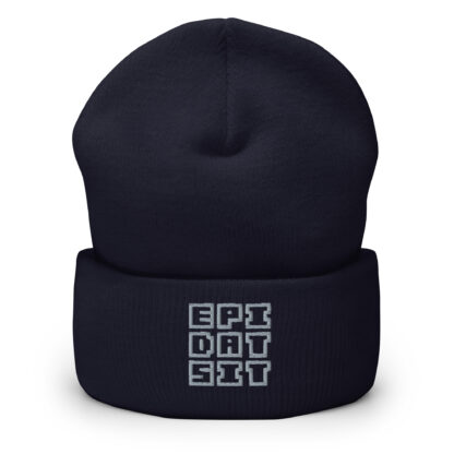 Light gray on navy - beanie - Image 2