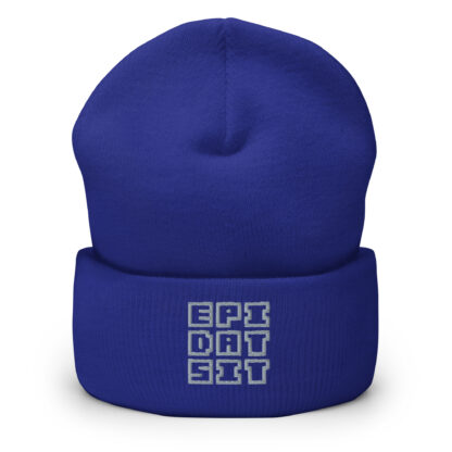 Light gray on navy - beanie - Image 2