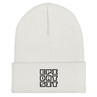 Black on white - beanie