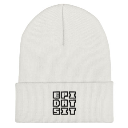 Black on white - beanie