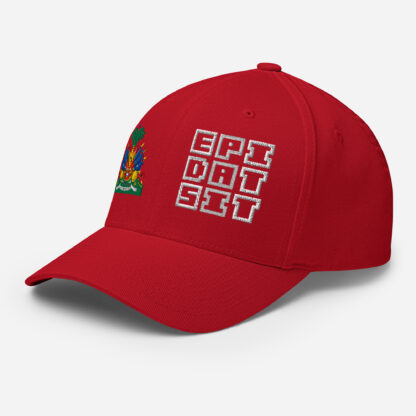 Embroidered Haitian Emblem Fitted Hat - Image 5