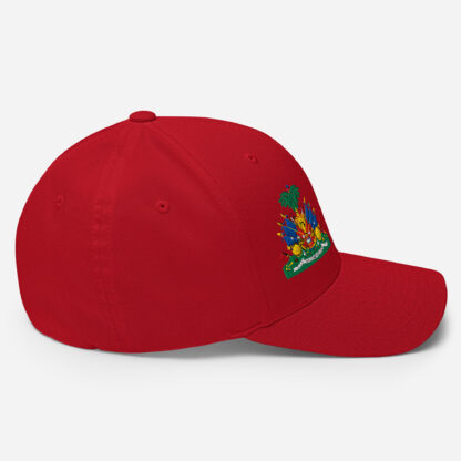 Embroidered Haitian Emblem Fitted Hat - Image 3