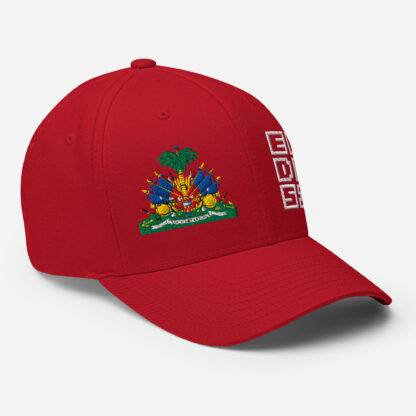 Embroidered Haitian Emblem Fitted Hat - Image 2